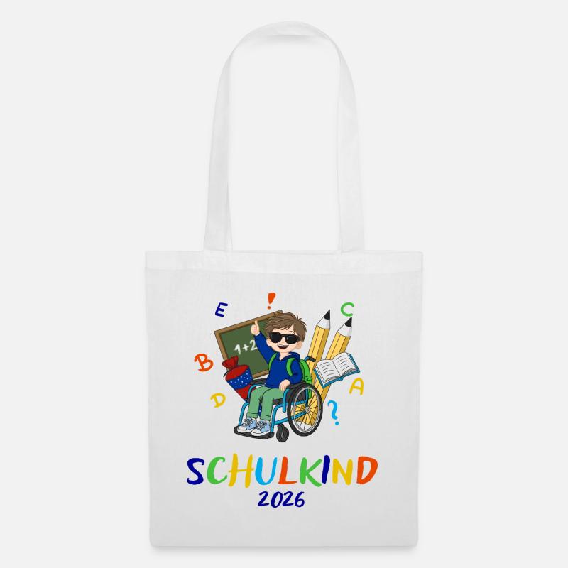 Schulkind 2026: Bunte Inklusion - Stoffbeutel - Weiß