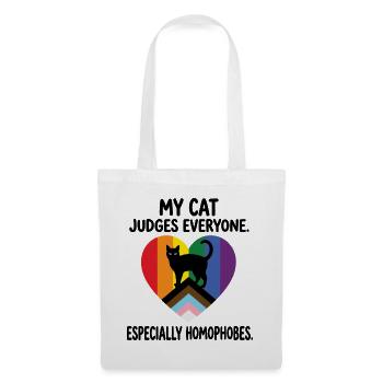 Pride Month LGBT – Meine Katze verurteilt jeden - Stoffbeutel - Weiß - Vorne