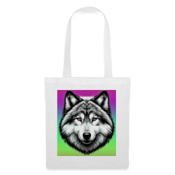 Wolf - Stoffbeutel - Weiß - Vorne