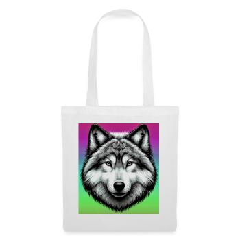 Wolf - Stoffbeutel - Weiß - Vorne