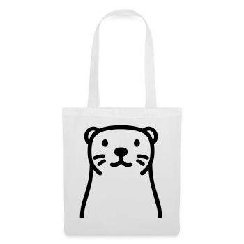 loutre - Sac en tissu - blanc - Devant