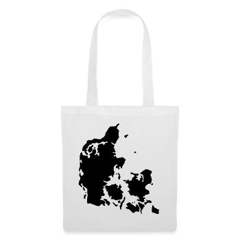 Carte du Danemark - Sac en tissu - blanc - Devant