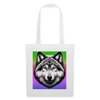 Wolf - Stoffbeutel - Weiß - Vorne