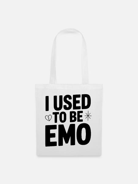 Ich war früher Emo - Stoffbeutel - Weiß
