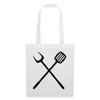 grill_grillzange besteck - Stoffbeutel - Weiß - Vorne