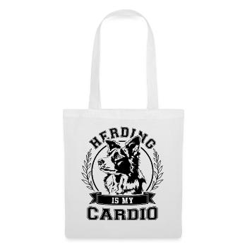 Border Collie Herding is my Cardio Hunde Wilsigns - Stoffbeutel - Weiß - Vorne