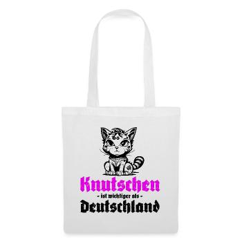 Knutschen ist wichtiger als Deutschland - Stoffbeutel - Weiß - Vorne