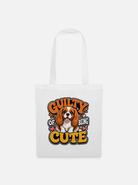Kavallerier King Charles Spaniel - Stoffbeutel - Weiß