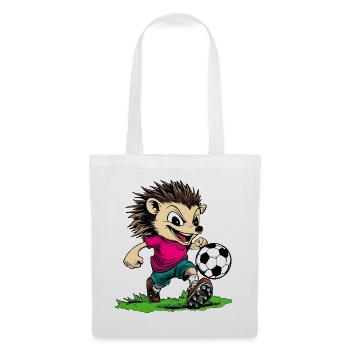 Fussball Igel - Stoffbeutel - Weiß - Vorne