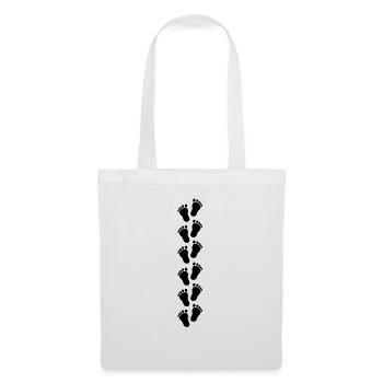 footsteps_baby_design_c1 - Sac en tissu - blanc - Devant