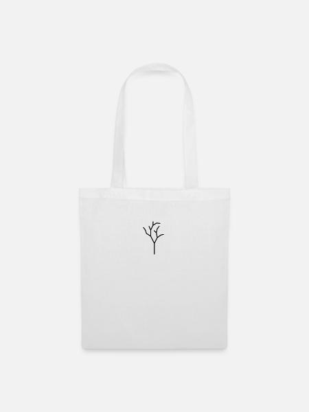 Abstrakter Baum Ast Zweig Natur Form Symbol - Stoffbeutel - Weiß