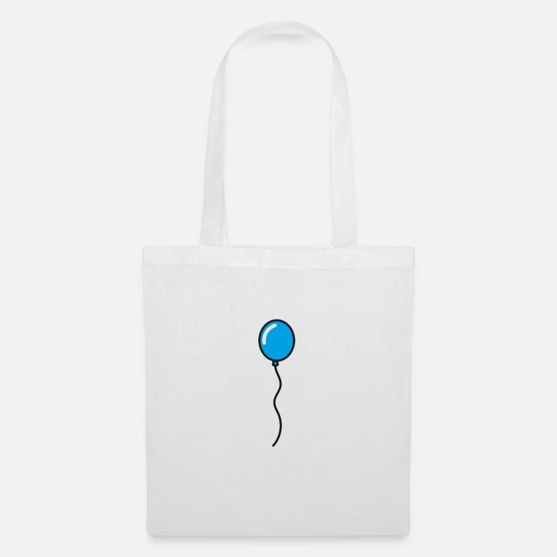 Blauer Luftballon - Stoffbeutel - Weiß