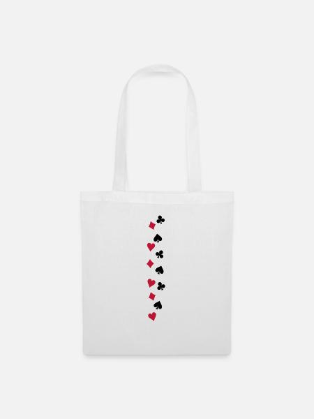 poker_symbole_f2 - Stoffbeutel - Weiß