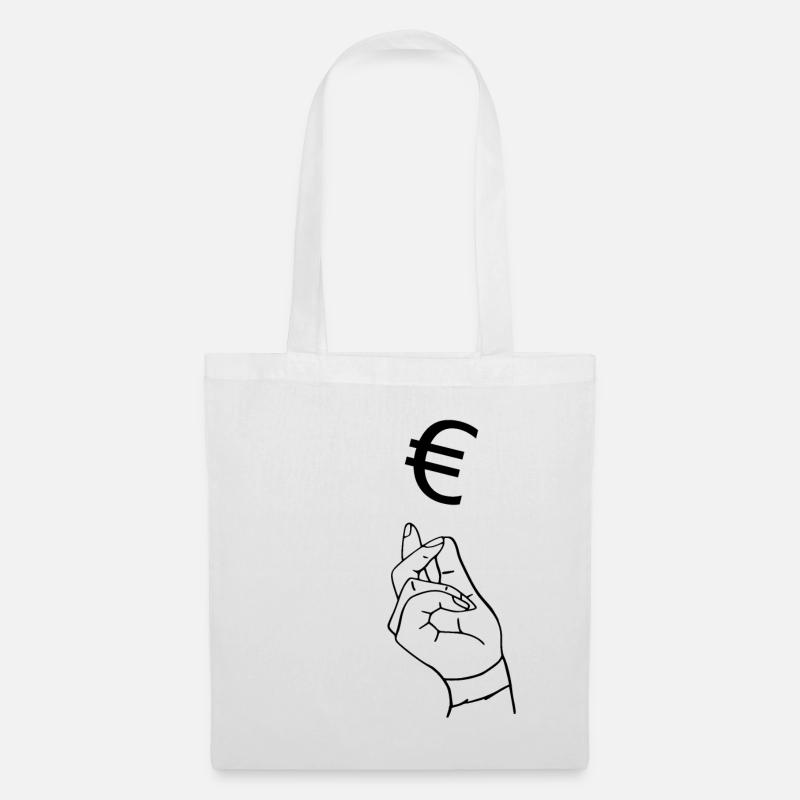 Schnipsen Euro - Stoffbeutel - Weiß