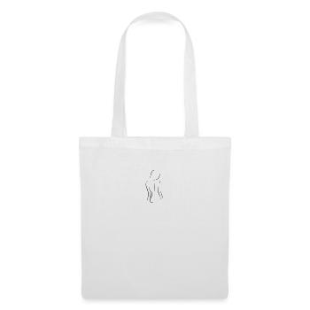 Line Art Frau Silhouette - Stoffbeutel - Weiß - Vorne