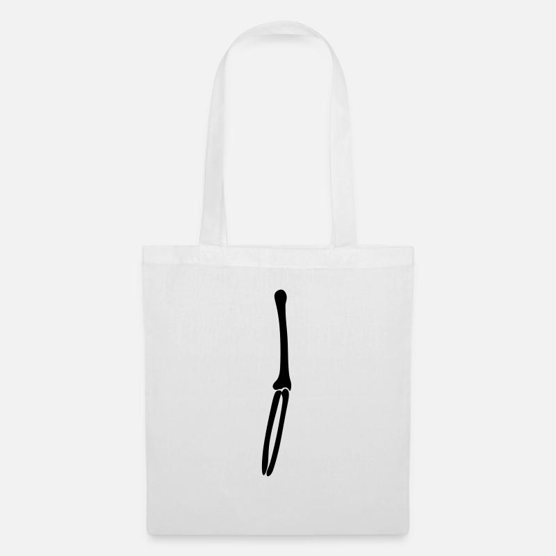 squelette bras - Sac en tissu - blanc