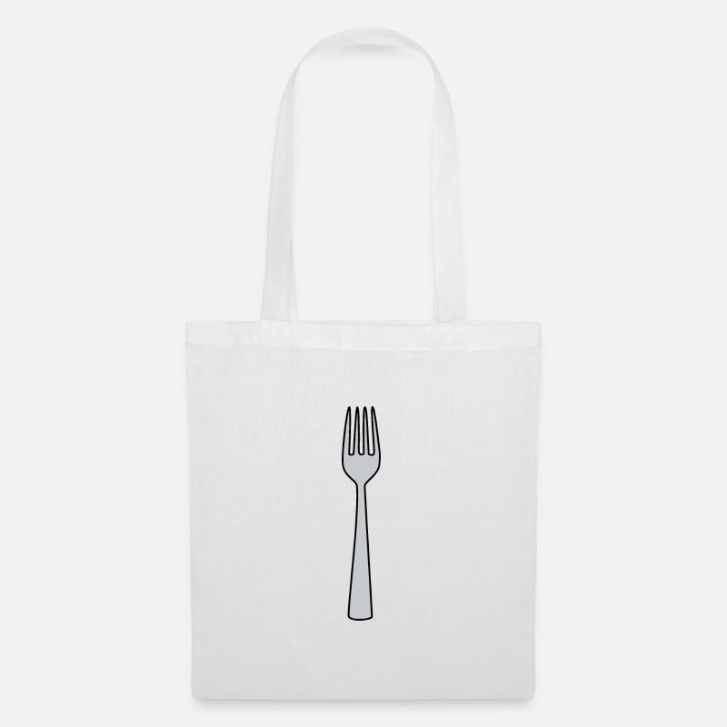 Fork cutlery - Tote Bag - white