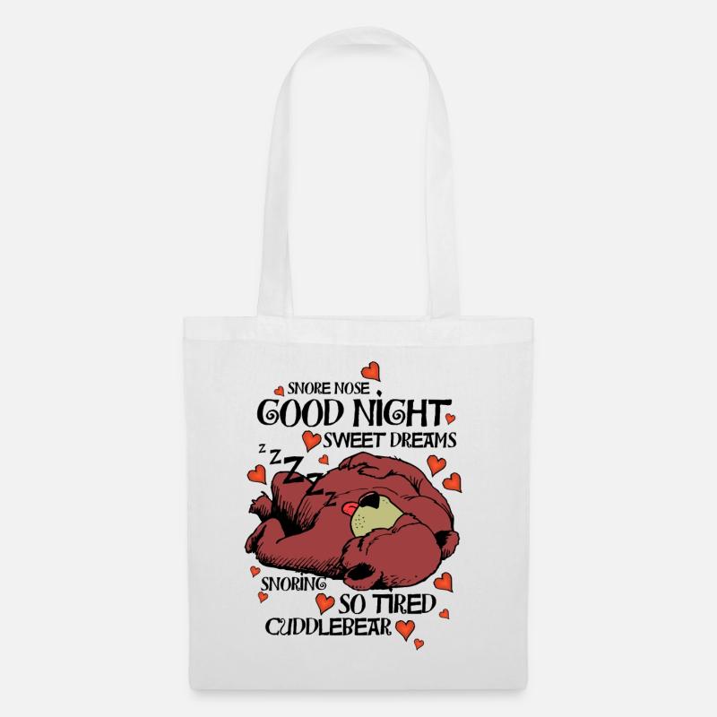 Cuddlebear Sleeping - Tote Bag - white