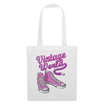 Pink vintage sneakers - Sac en tissu - blanc - Devant