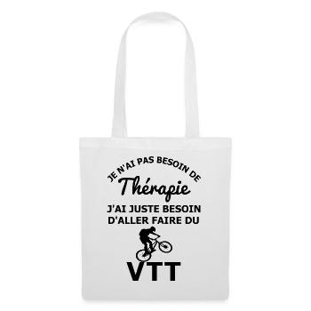 Thérapie VTT - Sac en tissu - blanc - Devant