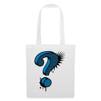 Un point d'interrogation graffiti - Sac en tissu - blanc - Devant