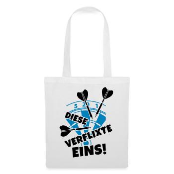 humor dart dartscheibe - Stoffbeutel - Weiß - Vorne
