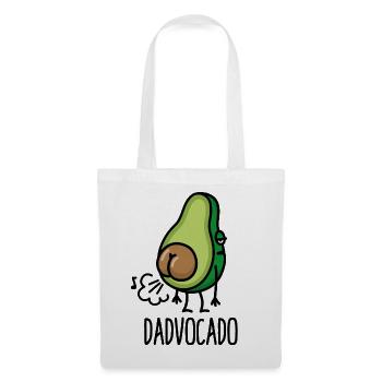 Dadvocado furzen Avocado Papa Furz Vati lustig - Stoffbeutel - Weiß - Vorne