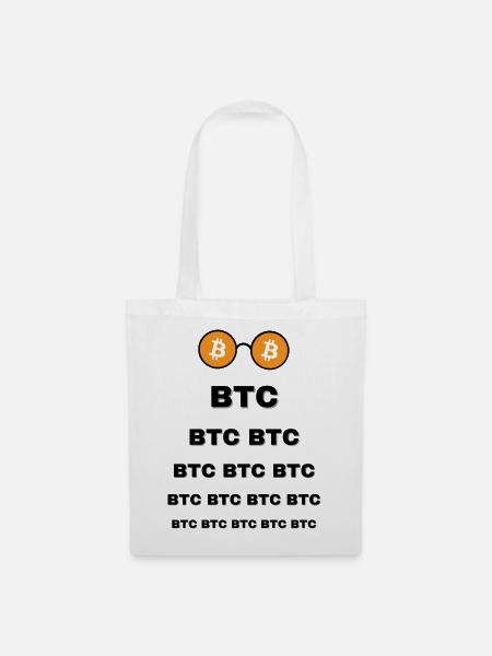 Bitcoin Lünette - Stoffbeutel - Weiß