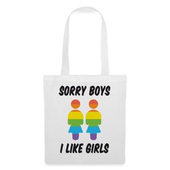 Désolé les garçons, j’aime les filles - Sac en tissu - blanc - Devant
