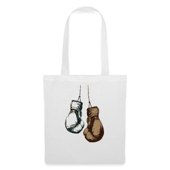 Boxing gloves hanging on the cords design - Tote Bag - white - Front