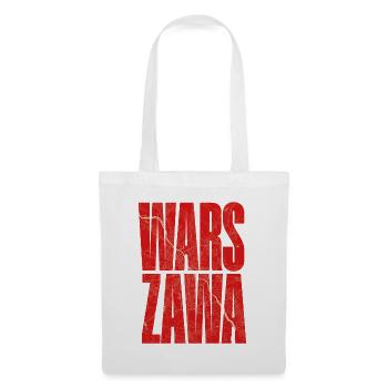 Warszawa lettering with city map pattern - Tote Bag - white - Front