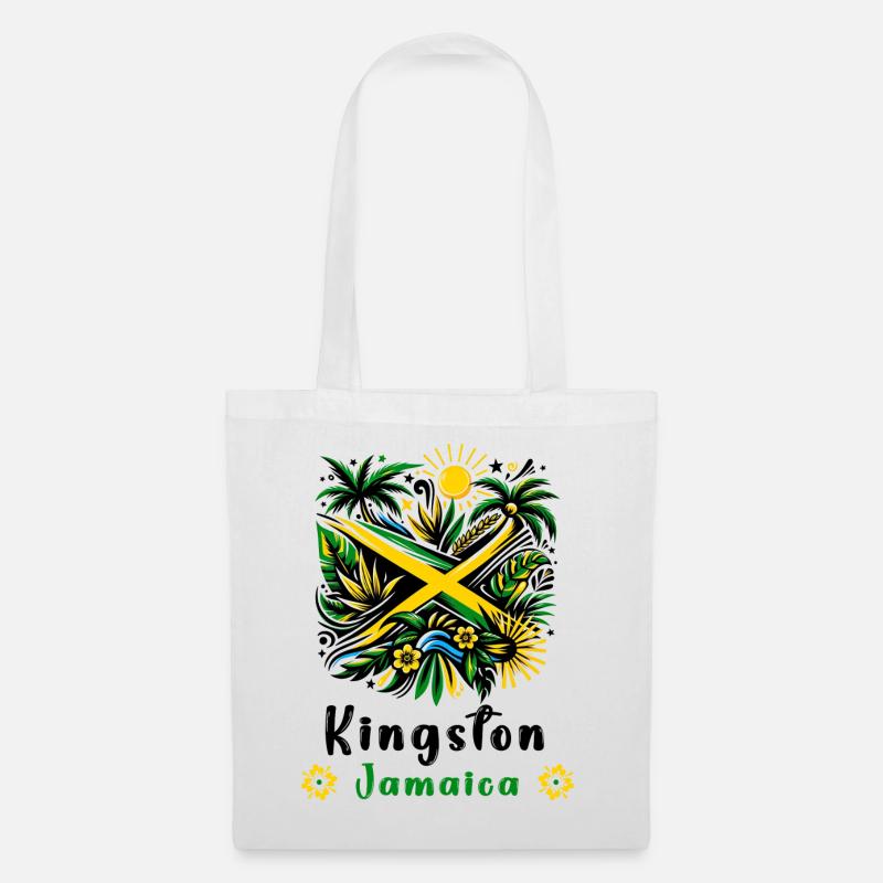 Jamaika Kingston Karibik Design - Stoffbeutel - Weiß