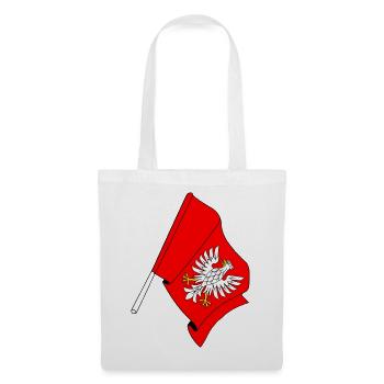 Drapeau : Mazovie, Pologne - Sac en tissu - blanc - Devant