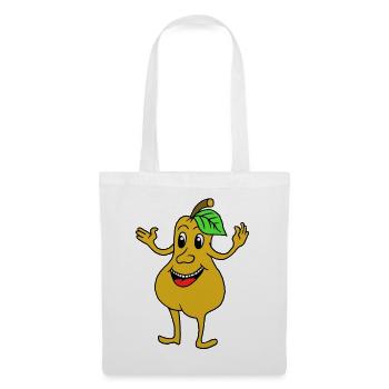 Poire drôle - Sac en tissu - blanc - Devant