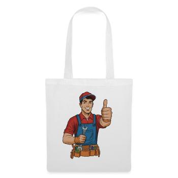 Cheerful Craftsman Thumbs Up - Tote Bag - white - Front