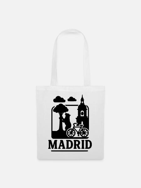 madrid wahrzeichen - Stoffbeutel - Weiß