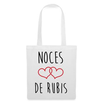 Ruby Wedding Anniversary - 35 years of marriage - Tote Bag - white - Front