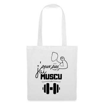 Musculation Vintage Minimal - Sac en tissu - blanc - Devant