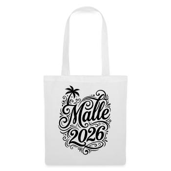 Malle 2026 Palme Mallorca - Stoffbeutel - Weiß - Vorne