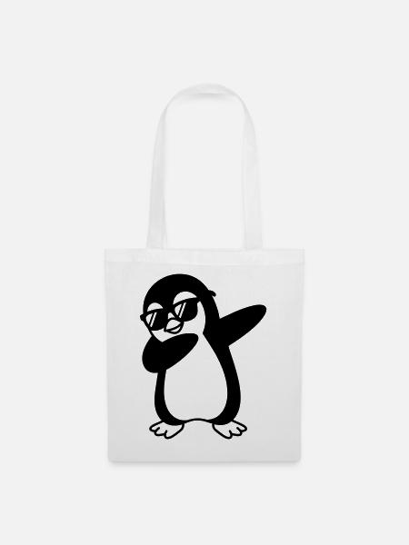 Pinguin Dab - Stoffbeutel - Weiß