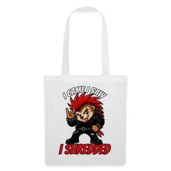 Ich kam, ich sah, ich habe das Punk-Igel-Maskottchen zerfetzt - Stoffbeutel - Weiß - Vorne