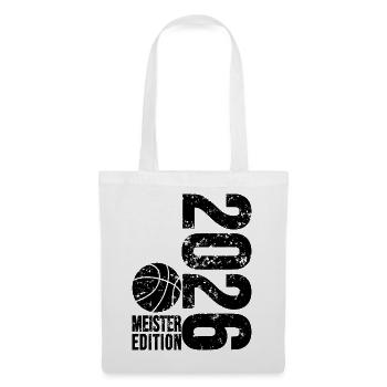 Basketball Meister Edition 2026 in schwarz  - Stoffbeutel - Weiß - Vorne