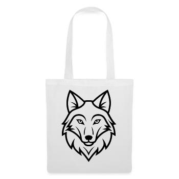 Wolfskopf - Stoffbeutel - Weiß - Vorne