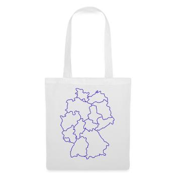 Karte Deutschlands mit Regionen - Stoffbeutel - Weiß - Vorne