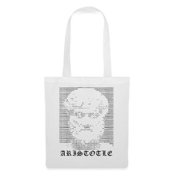 Aristoteles ASCII Kunstporträt - Stoffbeutel - Weiß - Vorne