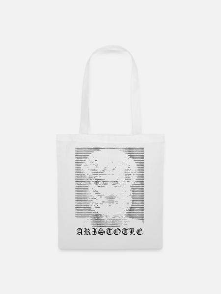 Aristoteles ASCII Kunstporträt - Stoffbeutel - Weiß
