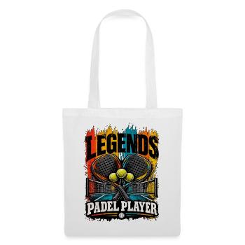 Padel Spieler | Padel Legend - Stoffbeutel - Weiß - Vorne