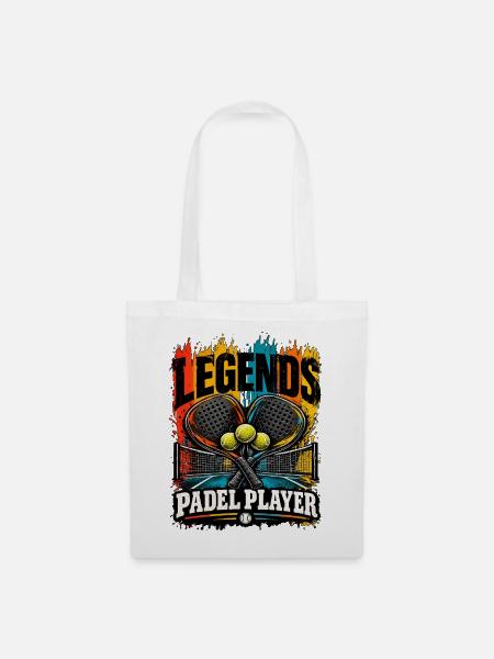 Padel Spieler | Padel Legend - Stoffbeutel - Weiß