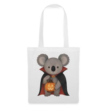 Vampirkoala und Kürbislaterne - Stoffbeutel - Weiß - Vorne