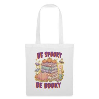 Cozy „Be Spooky Be Booky“ Halloween - Stoffbeutel - Weiß - Vorne